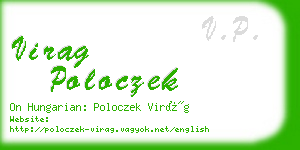 virag poloczek business card